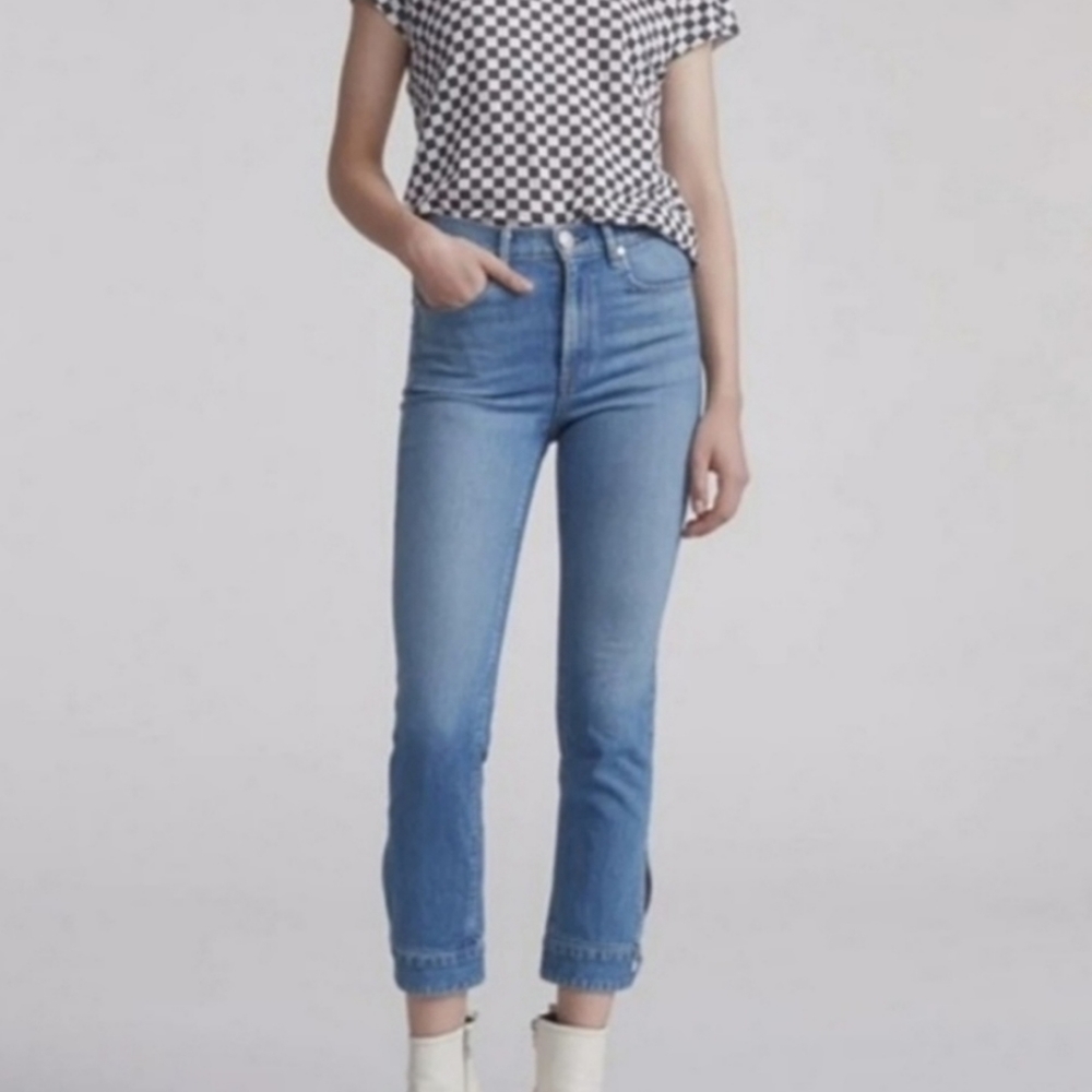 rag & bone Women's High Rise Jeans - Light Blue